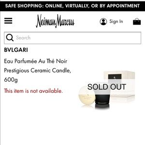 BVLGARI
Eau Parfumée Au Thé Noir candle